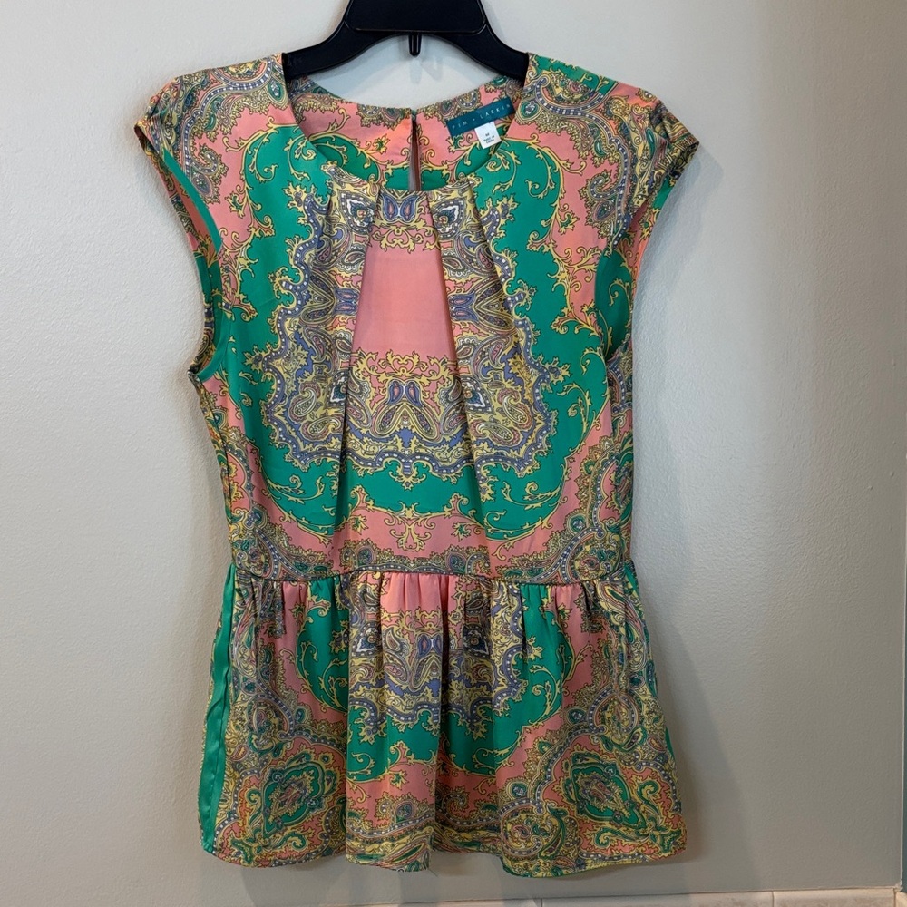 Pim + Larkin Paisley Print Women's Top size M